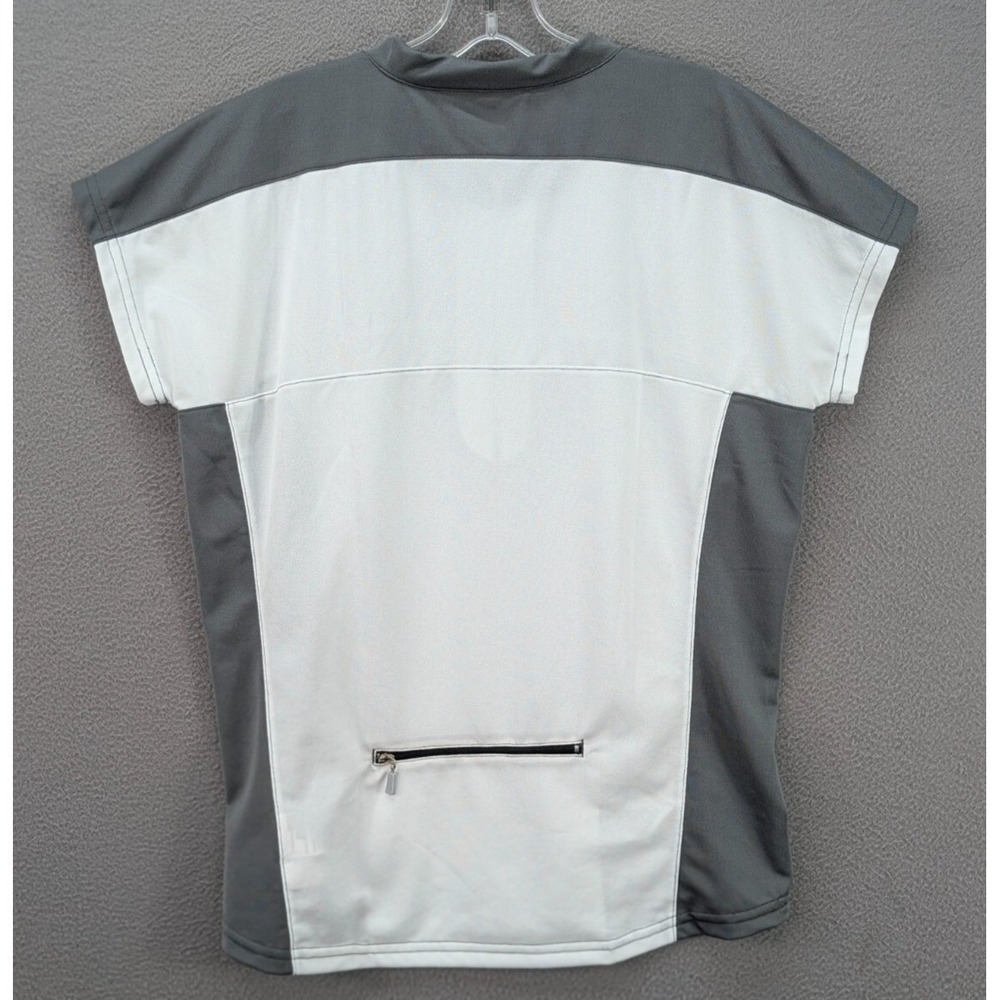 Fox Racing Jersey Top Short Sleeve Women's Large Colorblock Cycling 1/4 Zip Gray - Picture 4 of 8